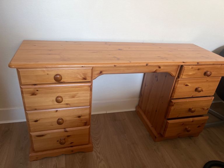 image for Solid Pine 6-Drawer Dresser / Chest of Drawers — Natural Finish