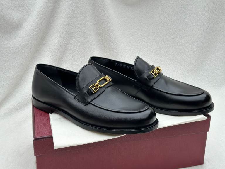 Brand New Swiss Made Bally KELSY Leather Men's Shoes in Black – Size UK 8 - EU 42 – US 9