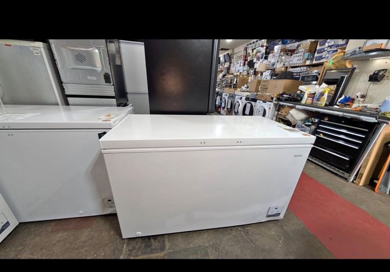 ELECTRIQ WHITE 400L CHEST FREEZER-FAST FREEZE-HOLDS UP TO 22 BAGS OF SHOPPING-BASKET-NEW GRADED