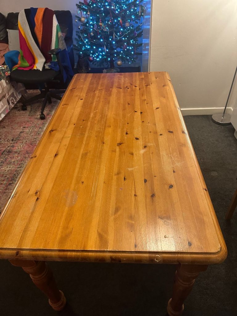 image for Solid wood dining table for 6