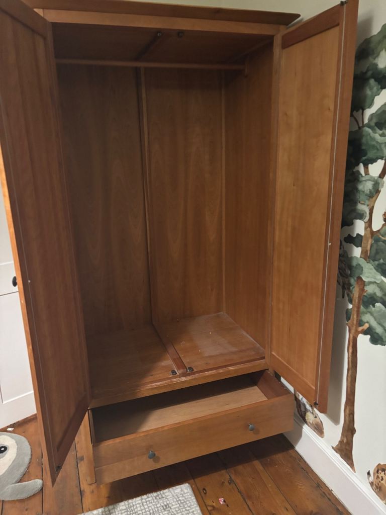 Solid cherry wood wardrobe 