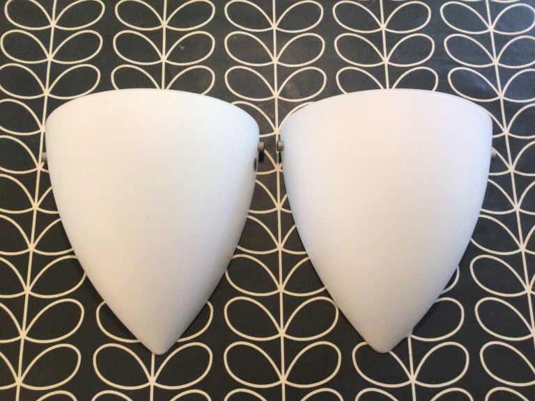 Pair of IKEA V9420-1 Wall Lights – White, As Good As New