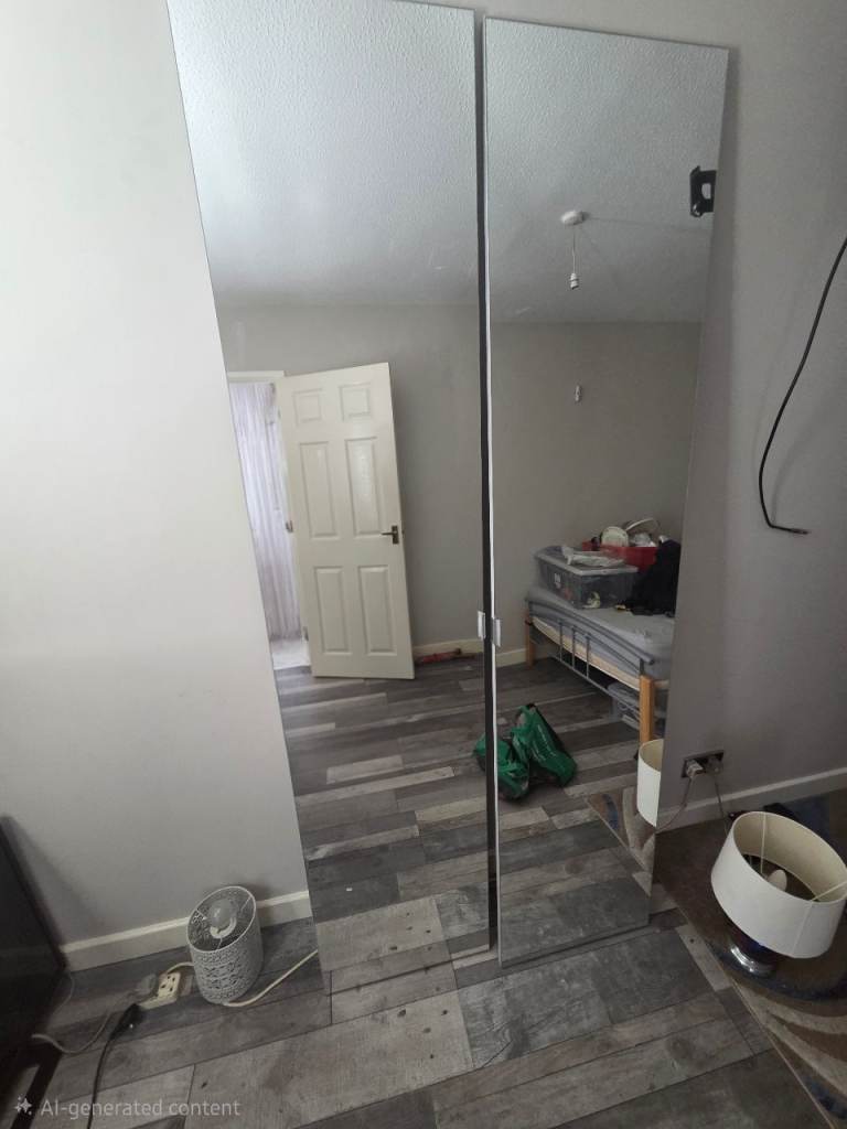 Habitat Munich mirrored and white doors for sale.