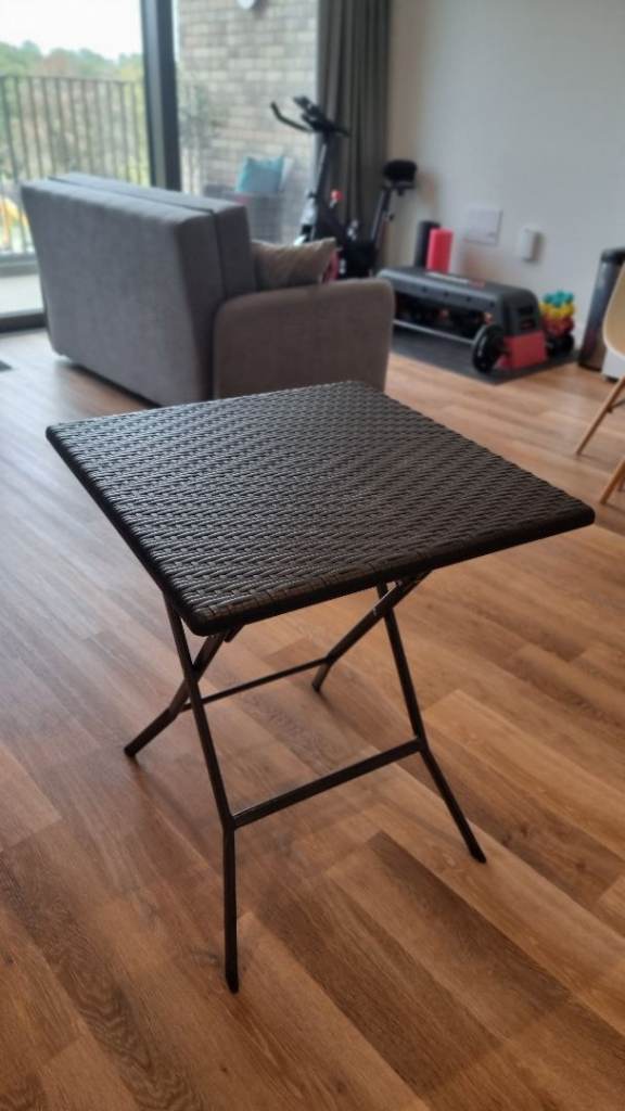 Black Folding Garden Table - Good Condition