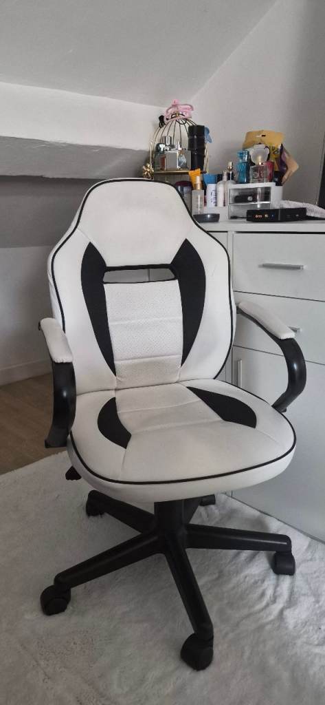 Beautiful white office gaming chair