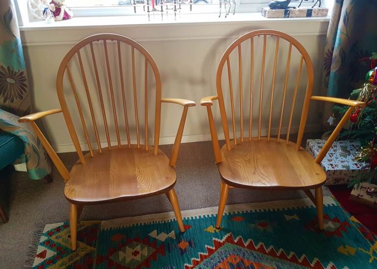 Pair of Ercol 305 Armchairs / Tub Chairs
