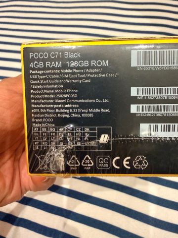 New POCO C71 Mobile Phone, 128GB Storage, Black | in Southside