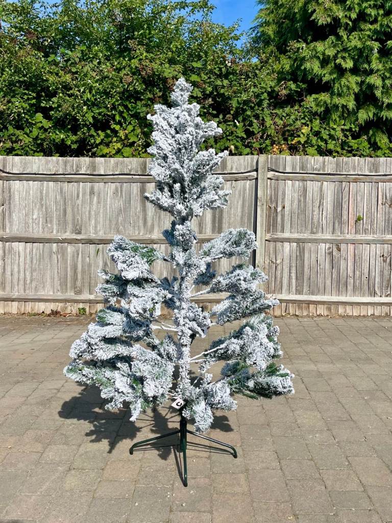 New 6ft Flocked Christmas Tree – Still in Box