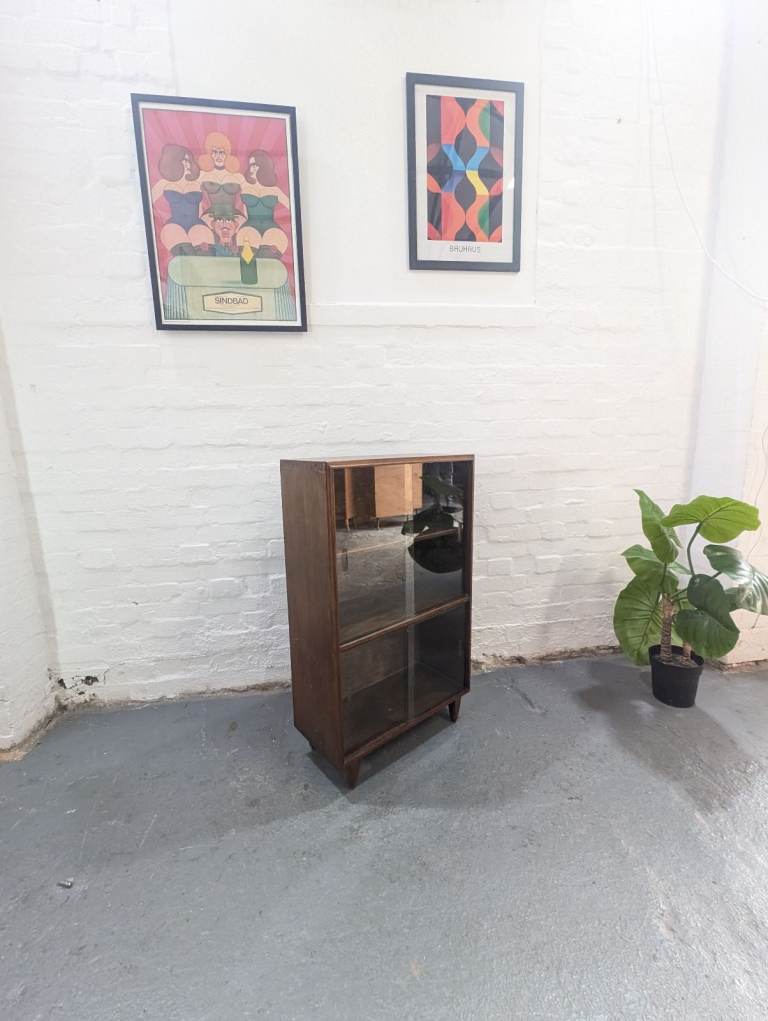 Vintage Mid Century Double Bookcase