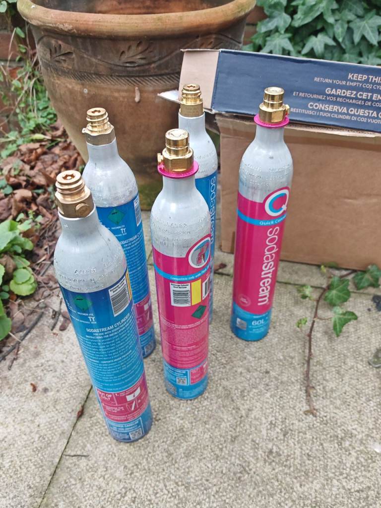 5 sodastream bottles