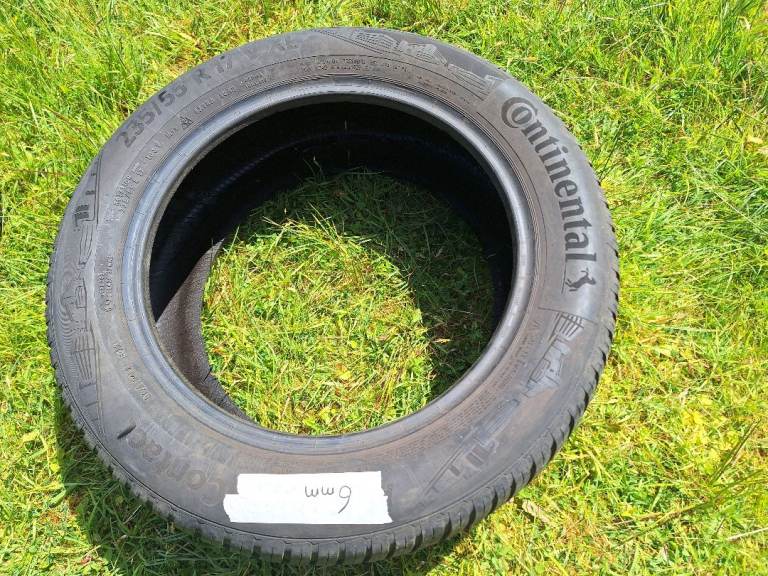 3x Continental all season contact 235/55 R17 5-6mm centre thread