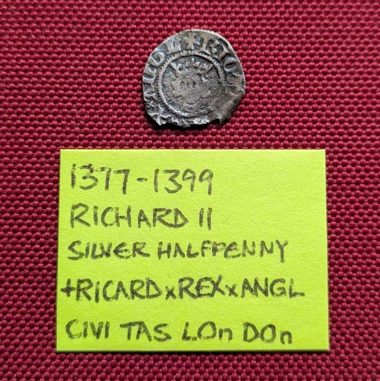 ♥NEW♥ Hammered silver 1377-1399 Richard II half penny English medieval coin