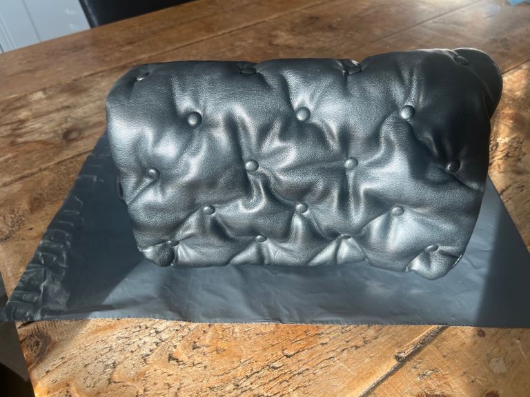 Zara Quilted Leather  Look Black Bag