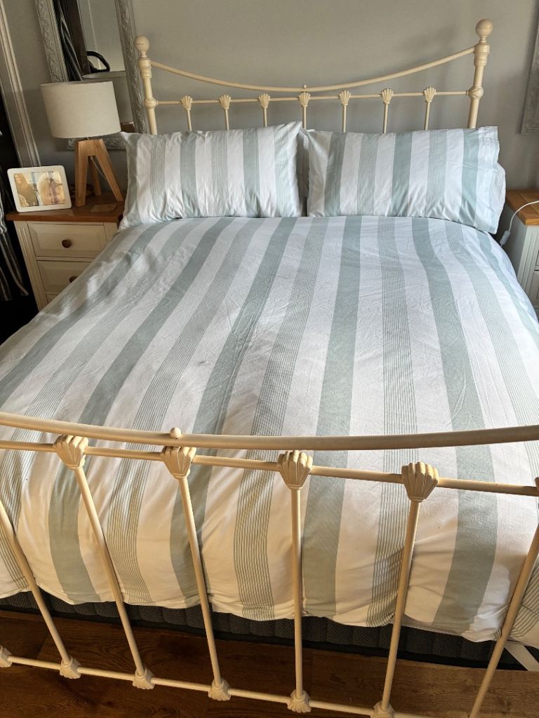 Laura Ashley cream metal bed frame
