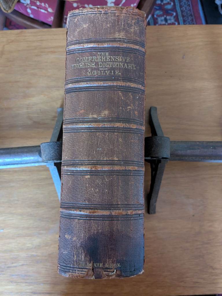 Large Antique Illustrated Victorian Comprehensive Dictionary by John Ogilvie 1874