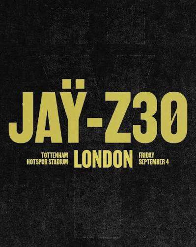 Jay Z x4 Front standing and seated tickets, Tottenham Hotspur Stadium 04/09/26