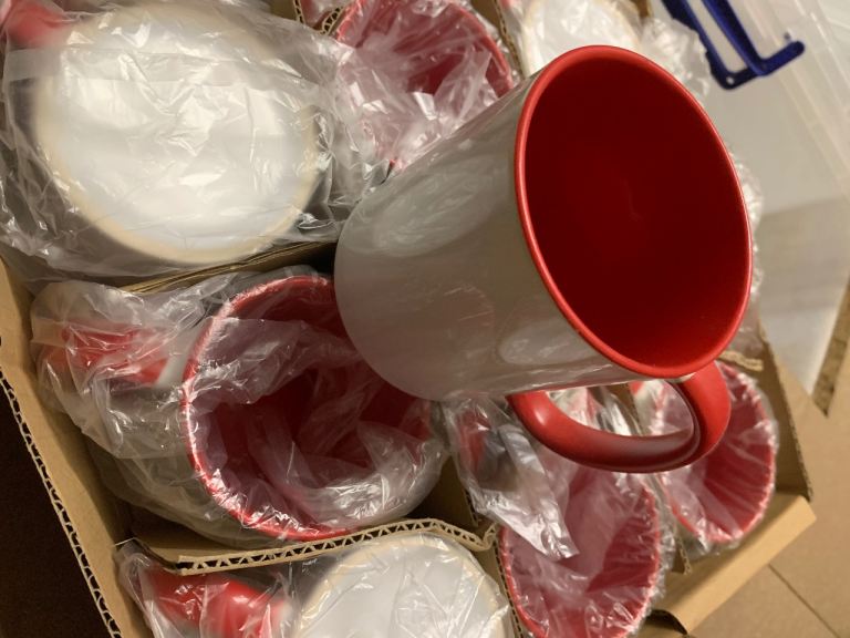 Job lot of assorted sublimation mugs