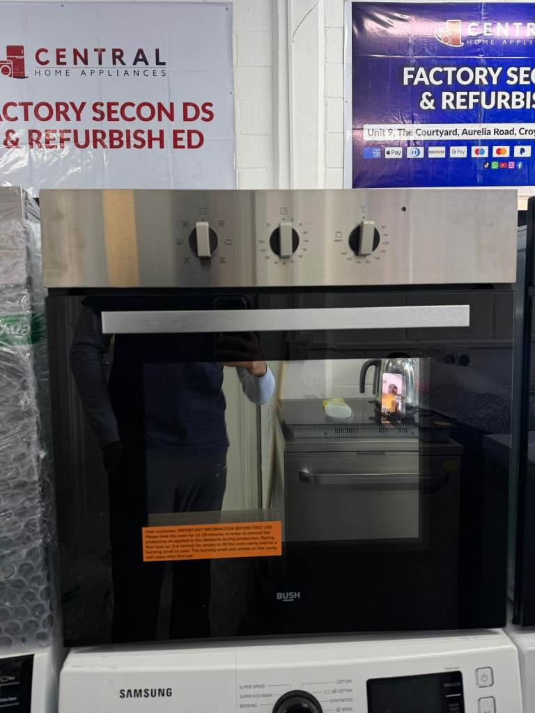 Bush Built-In Single Electric Oven - New Grade A - Silver