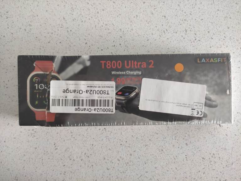 Smart Watch Laxasfit T800 Ultra 2, ORANGE -SEALED Brand NEW