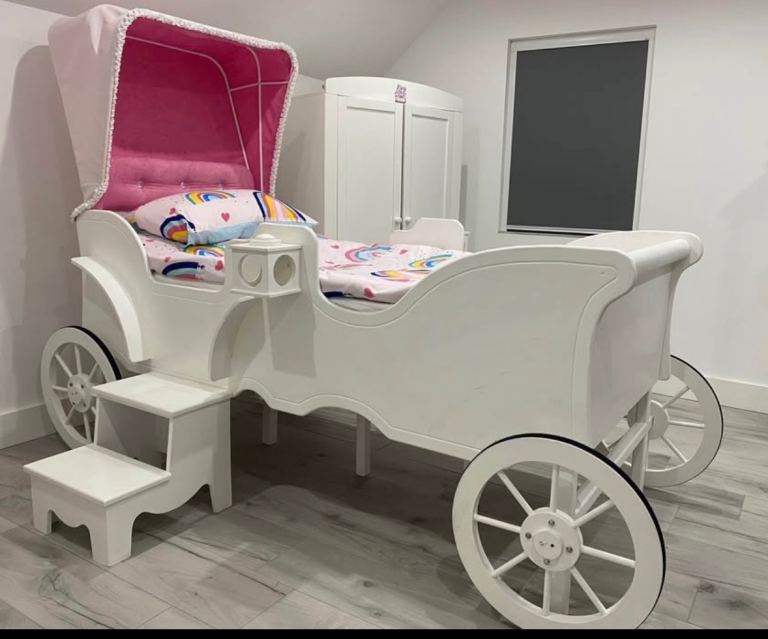 Custom Made Princess Carriage Bed with Steps