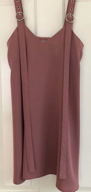 ASOS dusky pink pinafore dress UK 6 VGC