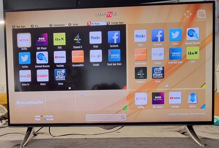 Smart tv 43 inch hitachi 