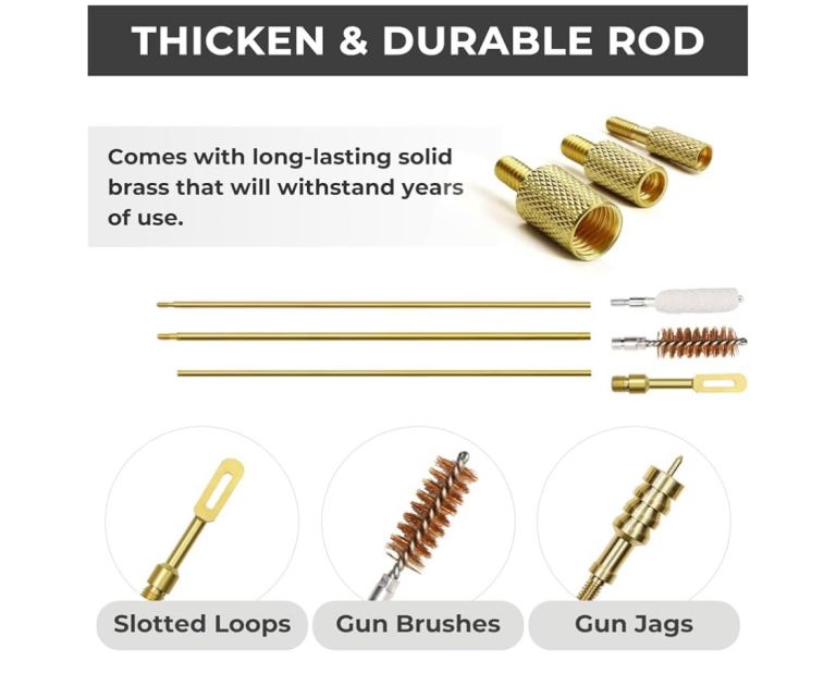 Gun Cleaning Kit Universal Supplies for Hunting Rifle Handgun Shot Gun Cleaning