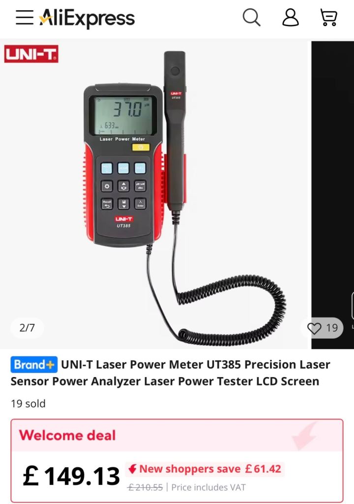 FREE laser power meter