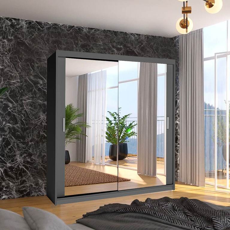 GERMAN QUALITY WARDROBE - 100 CM TO 250 CM 6 DIFFERENT SIZE - SLIDING DOOR WARDROBE