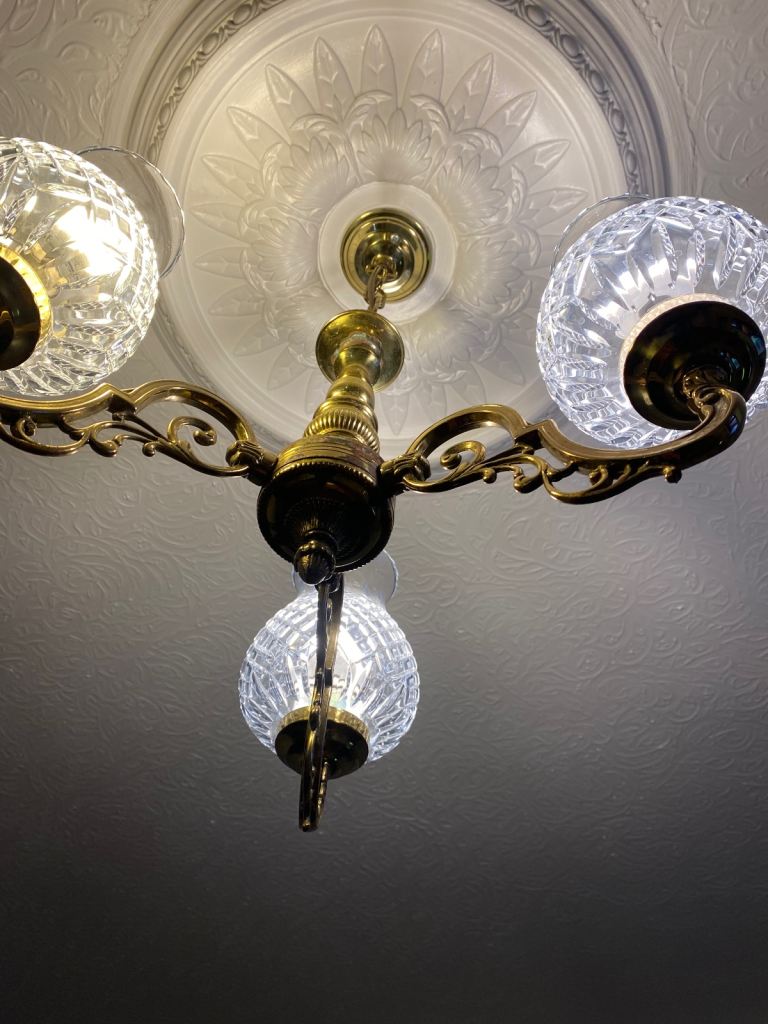 2 x Chandalier/Lights with matching wall lights