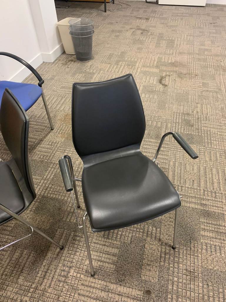 Brunner Grey Leather Meeting Chairs