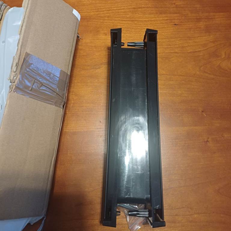 12" UPVC Door Letterbox/Letter Plate - Black - Fits Midrail 40mm - 80mm