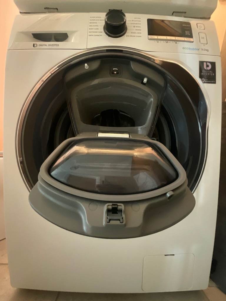 SAMSUNG 7kg Heat Pump Tumble Dryer & SAMSUNG AddWash Ecobubble 9kg 1400 Spin Washing Machine £300 