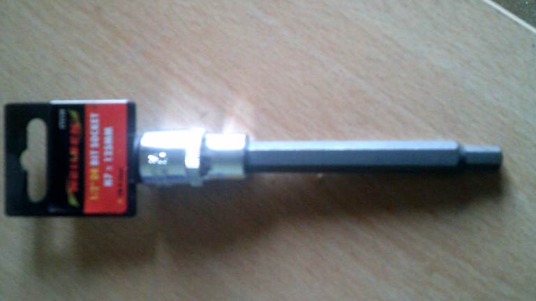 1/2  INCH X 7 MM DRIVE SOCKET 125 MM LONG - IDEAL FOR CAR BRAKE SERVICING