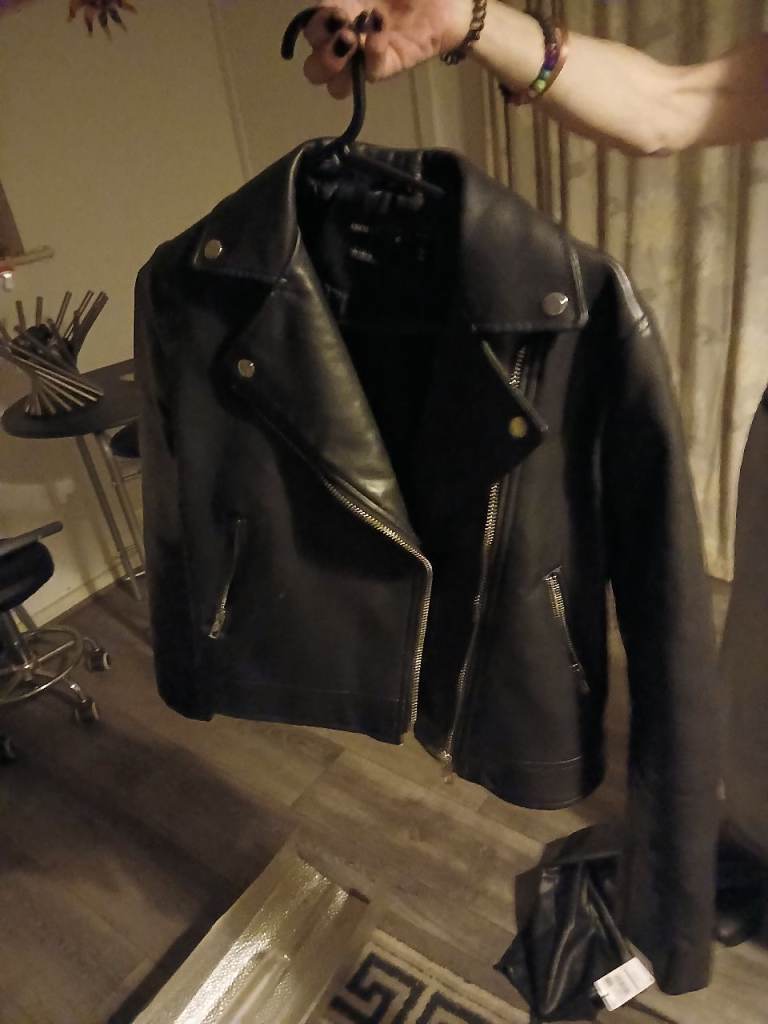 PU bikers jacket.
