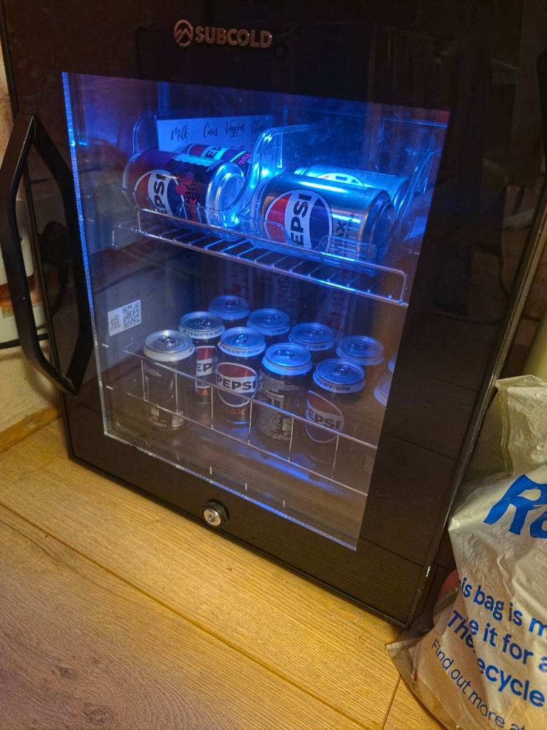 Subcold Mini Fridge with Glass Door – Good Condition