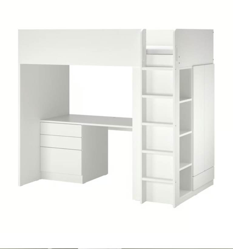 IKEA SMÅSTAD Loft Bed with Desk and Storage – Excellent Condition