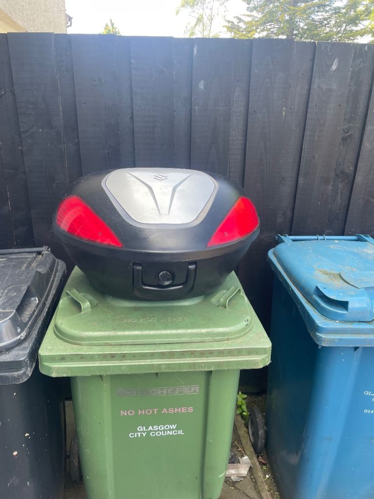 Large motorcycle top box. 