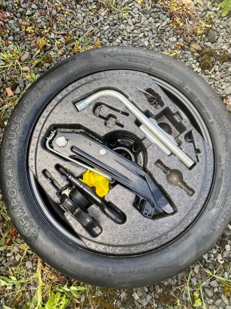 Audi A3 2008 space saver spare wheel and Jack kit
