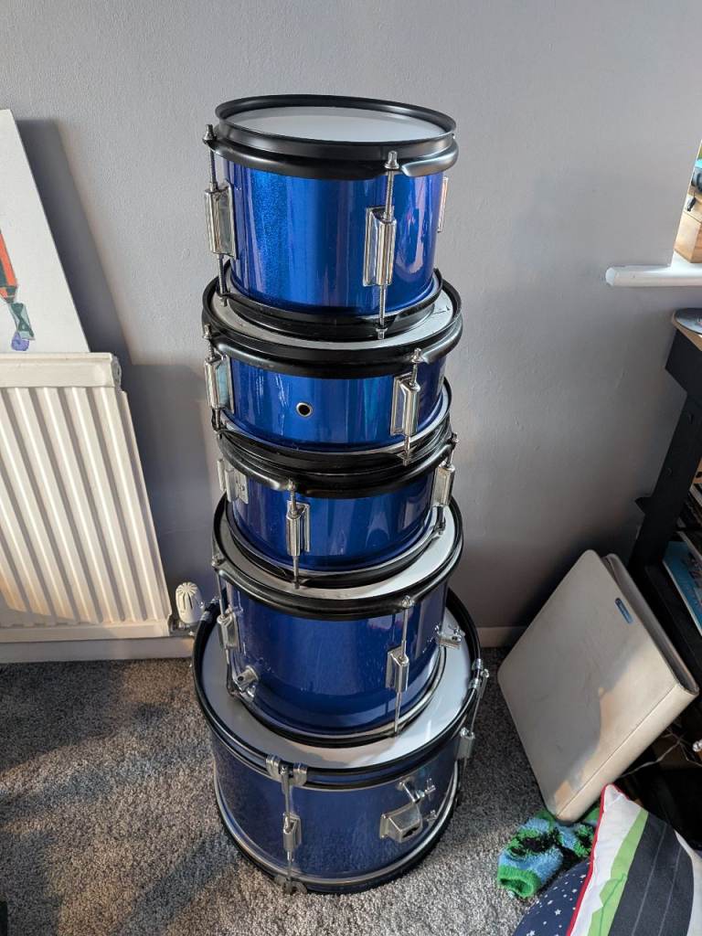 Gear4music Blue Drum Kit- SPARES OR REPAIRS