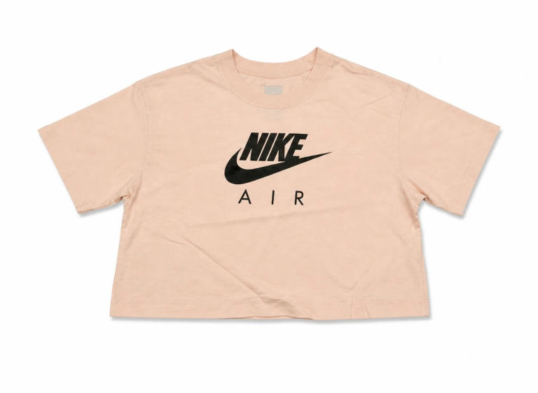 Nike Air Cropped T Shirt Womens XS Peach Pastel Streetwear Top