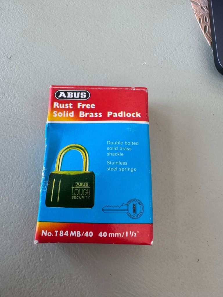 image for abus solid brass padlock NO T84/40