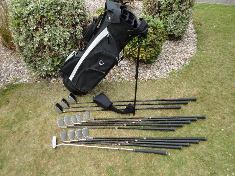 image for various golf club sets with bags , mens, ladies, teenages , various prices see description. 