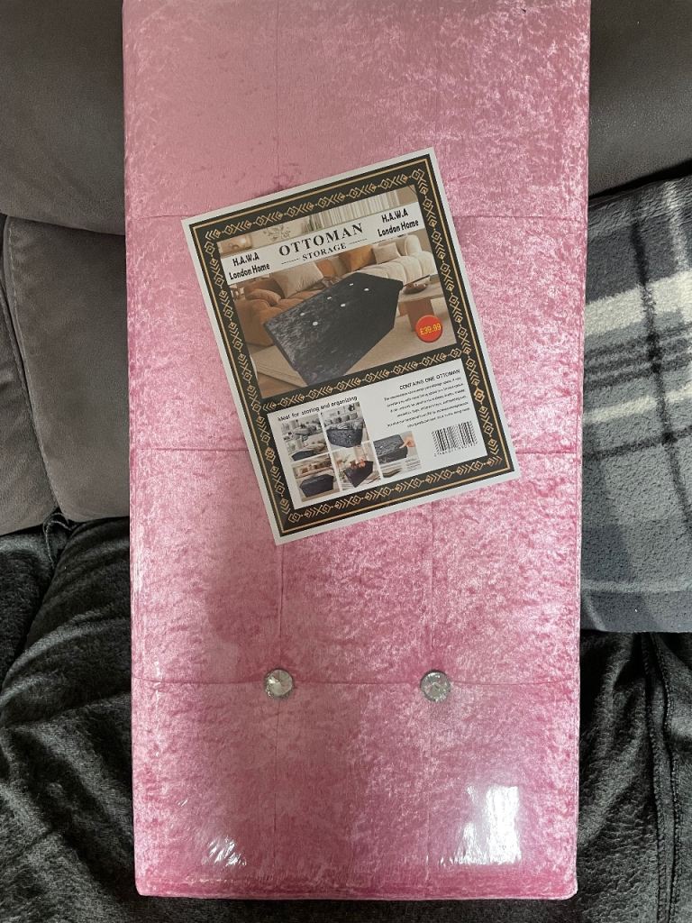 Pink ottoman 