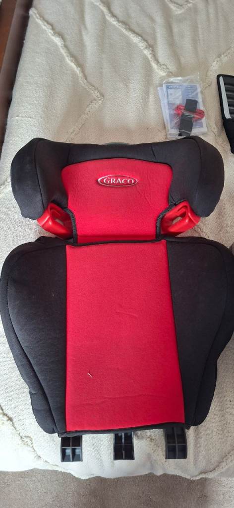 Graco Junior Maxi Car Booster Seat - Black & Red
