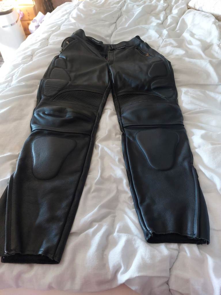 Keprotec Schoeller ladies leather motorcycle trousers 