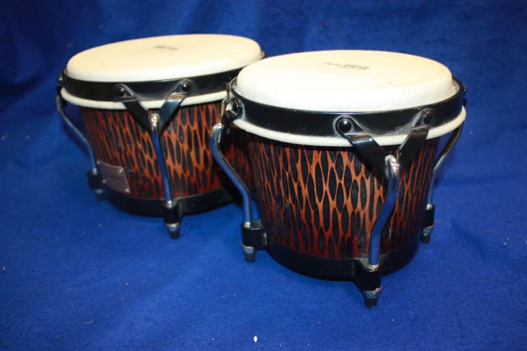 Tycoon Master Handcrafted Original Series Bongos Black Rims 7in + 8.1/2in Great Condition ~ £95 ono
