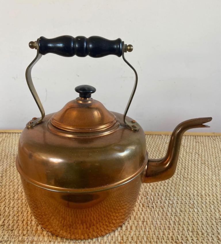 Antique copper kettle 