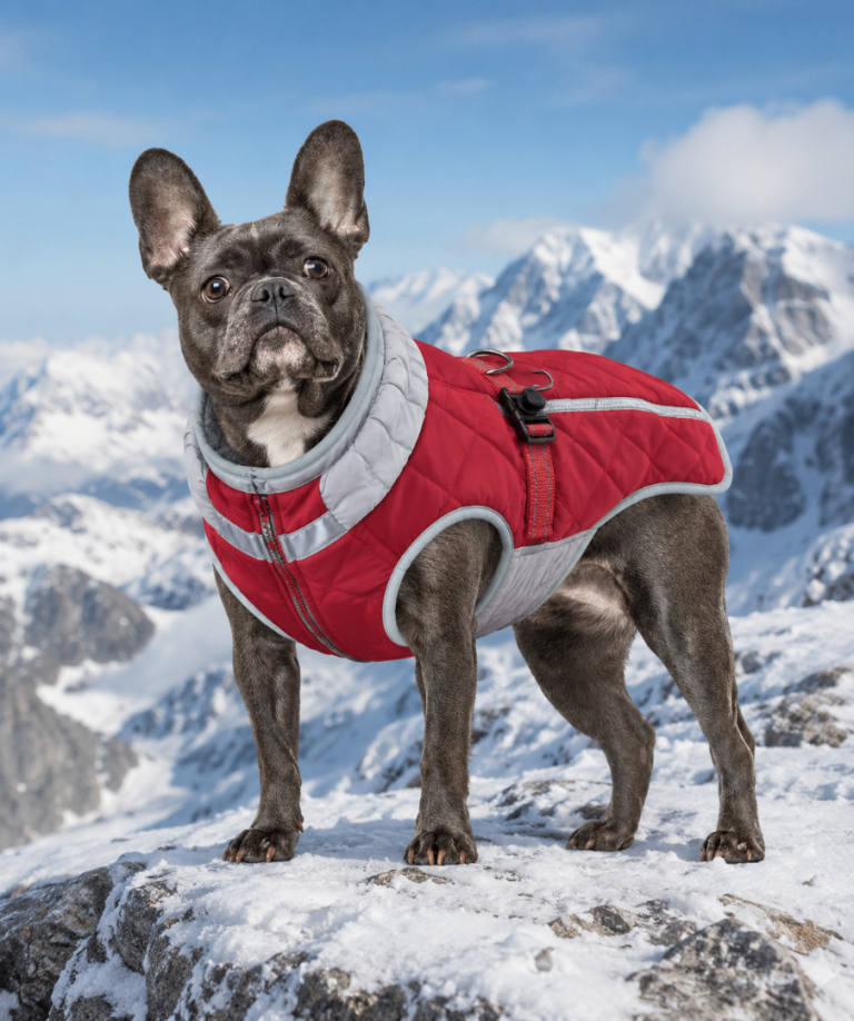 Pumyporeity Dog Coat Waterproof, Winter Jacket Reflective Strips Medium - Red.