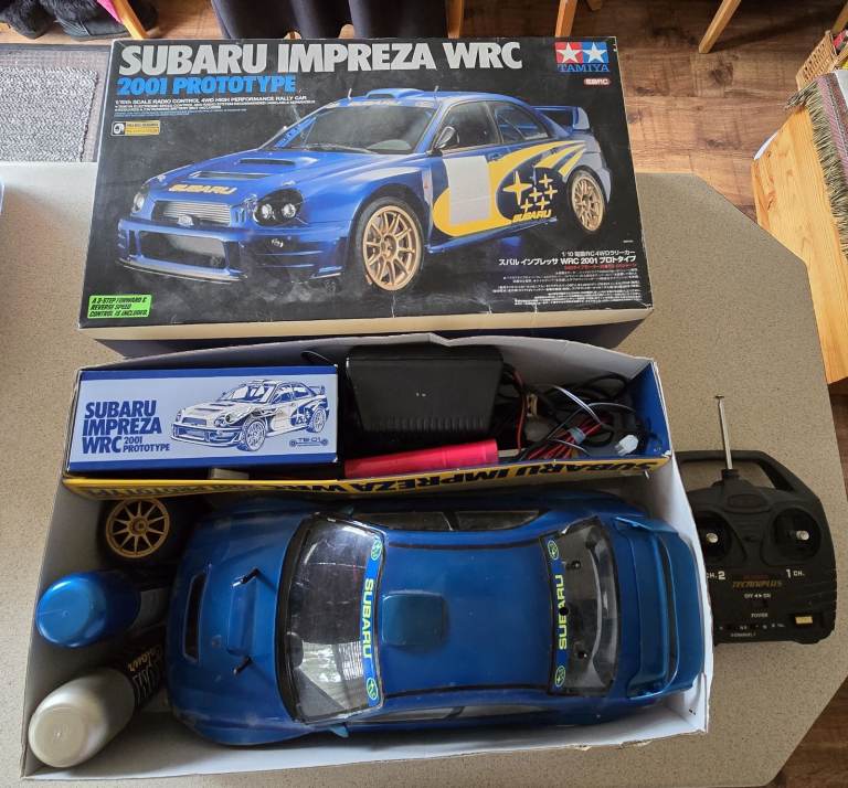 Tamiya 1/10th Scale Electric RC 4WD Rally Car - Subaru Impreza 2001